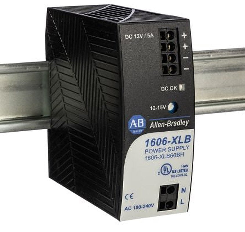 Allen Bradley 1606 Switched Mode DIN Rail Power Supply 240V ac AC Input 12V dc, 5 A Output DC 60 W