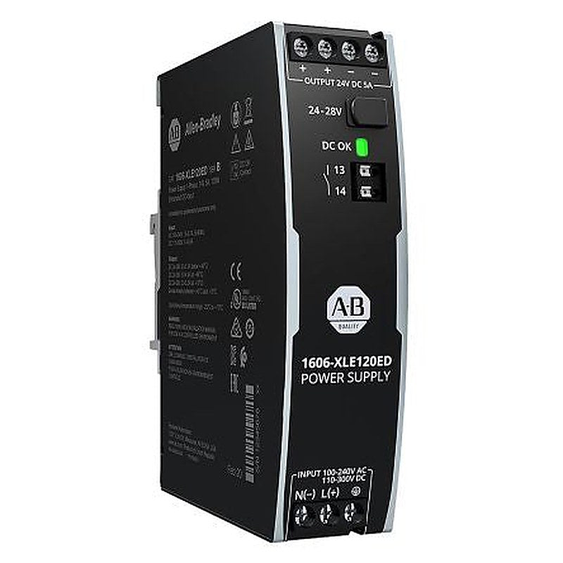 Allen Bradley 1606 Switched Mode DIN Rail Power Supply 150 V dc, 240V ac AC/DC Input 24V dc, 5 A Output 480 W