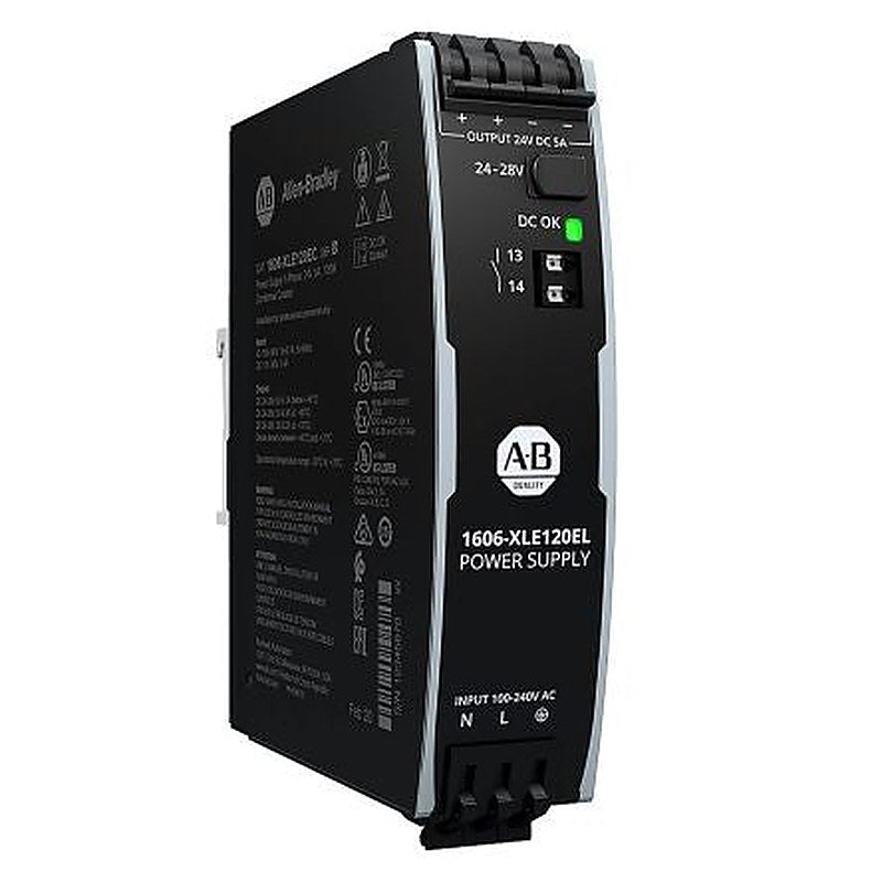Allen Bradley 1606 Switched Mode DIN Rail Power Supply 150 V dc, 240V ac AC/DC Input 24V dc, 5 A Output DC 120 W