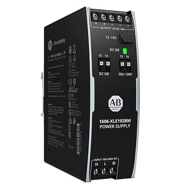 Allen Bradley 1606 Switched Mode DIN Rail Power Supply 240V ac AC Input 12V dc, 16 A Output DC 192 W