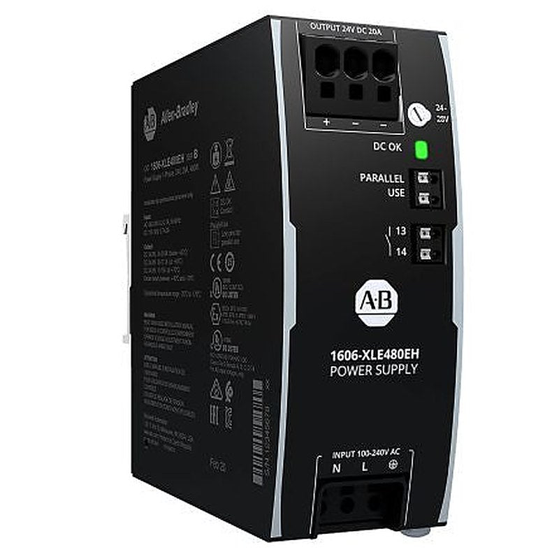 Allen Bradley 1606 Switched Mode DIN Rail Power Supply 150 V dc, 240V ac AC/DC Input 24V dc, 20 A Output 480 W