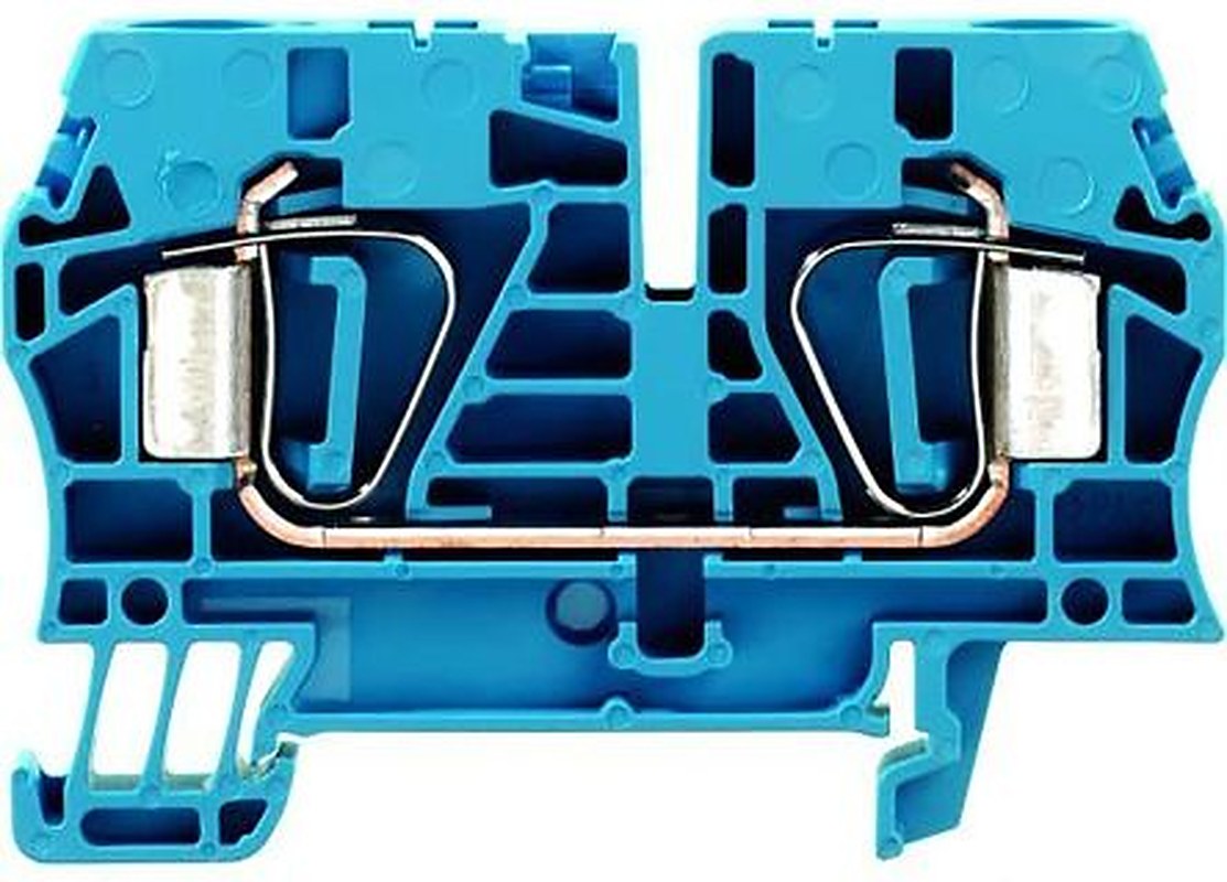Weidmüller 1608630000 ZDU Series DIN Rail Terminal Blue, 6mm², 1-Level, Clamp