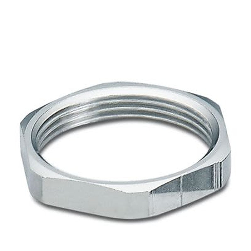 Phoenix Contact Grey Nickel Plated Brass Cable Gland Locknut, M8x0.75mm Thread