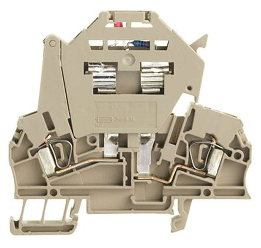 Weidmüller 1616410000 Z Series Fused DIN Rail Terminal Beige, 1-Level Fused, Clamp