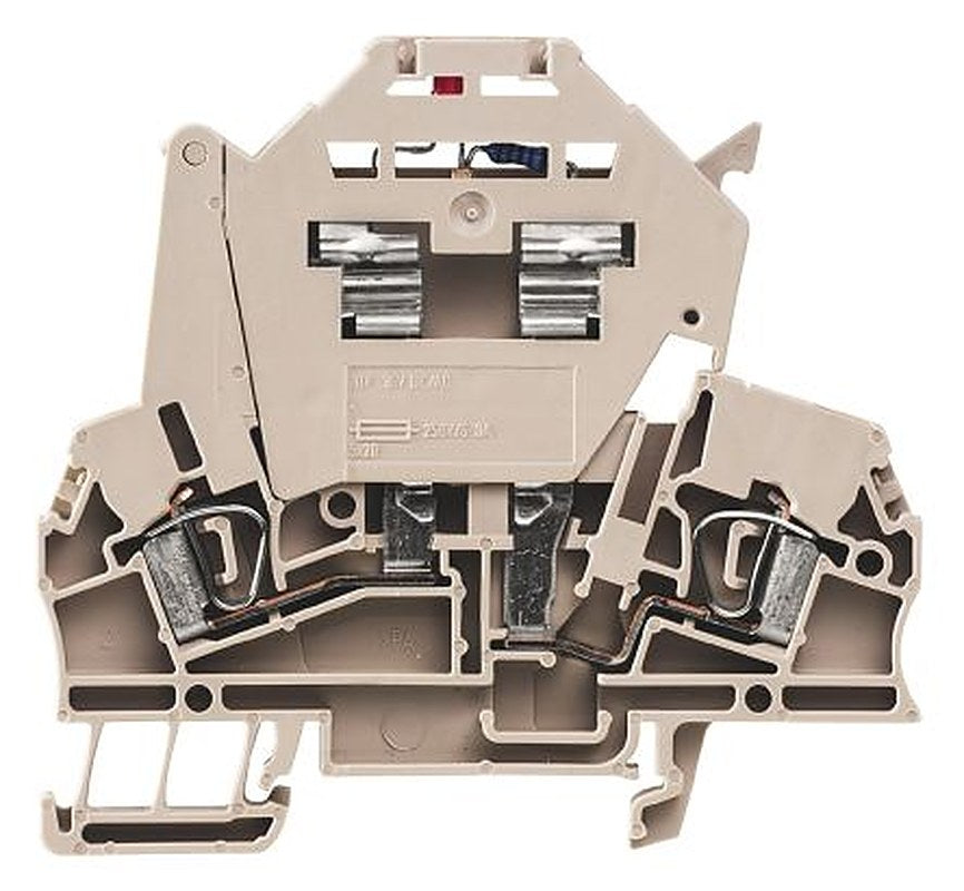 Weidmüller 1616440000 ZSI Series Fused DIN Rail Terminal Beige, 2.5mm², 1-Level Fused, Clamp
