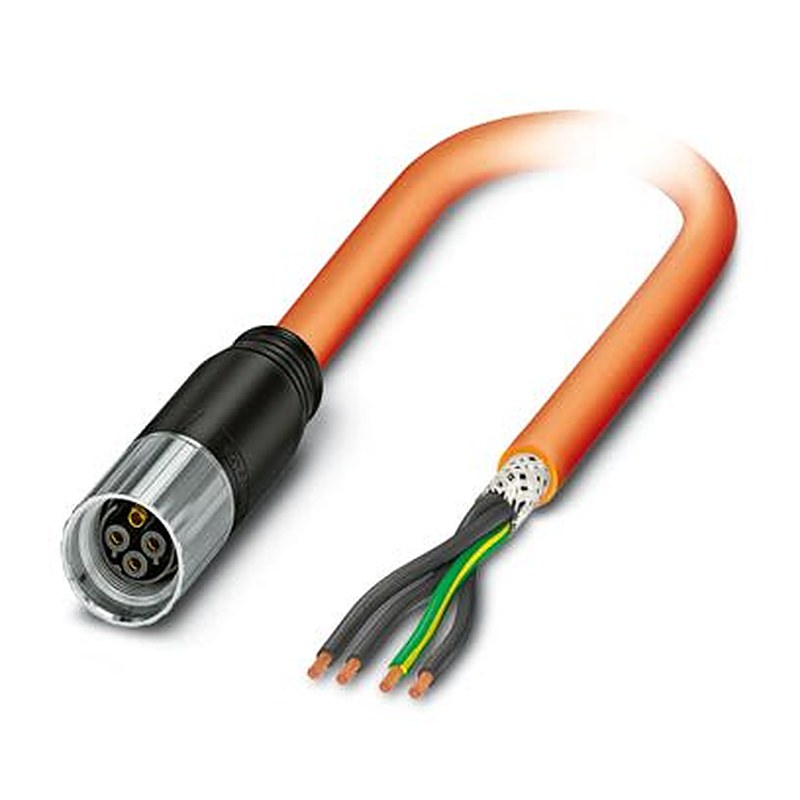 Phoenix Contact KST, 5 m 4 Core Power Cable, Orange Polyurethane 80 °C