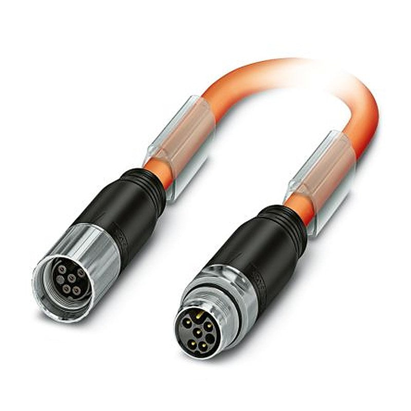 Phoenix Contact Connector, 6 Contacts, Cable, M17 Connector, Plug, Socket, Male/Female, IP67, K-5E Series