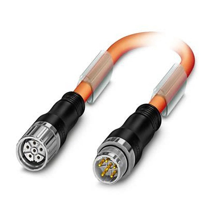 Phoenix Contact Connector, 6 Contacts, Cable, M23 Connector, Plug, Socket, Male/Female, IP67, K-5E Series