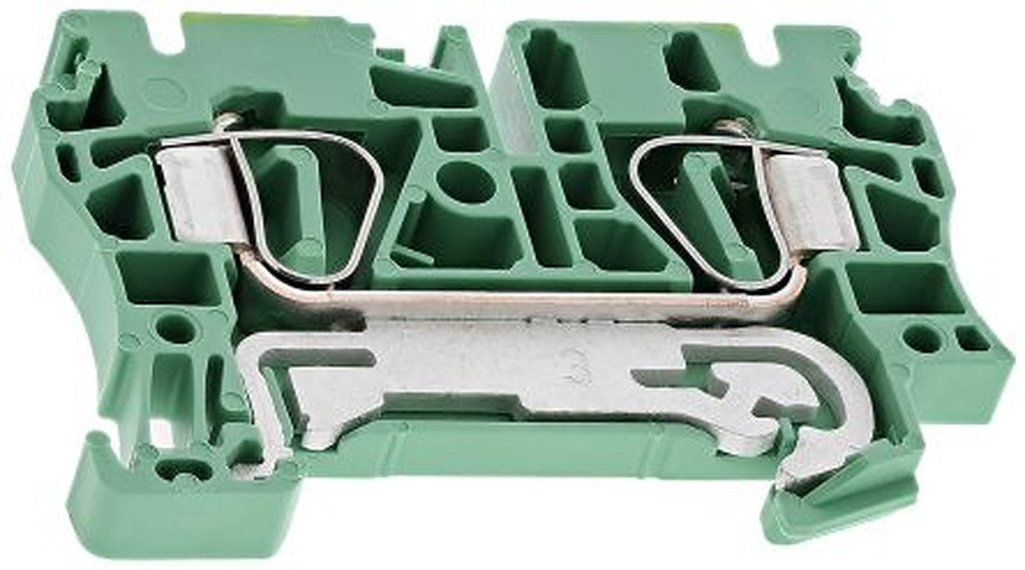 Weidmüller 2-Way ZPE4 DIN Rail Earth Terminal Block, 4mm², 10AWG, 26 AWG Wire, Clamp, Wemid Housing