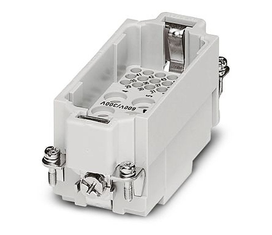 Phoenix Contact HC-K 6/36 ESTC Series Heavy Duty Power Connector Insert, 42-Contact, 8 Row, 1636376