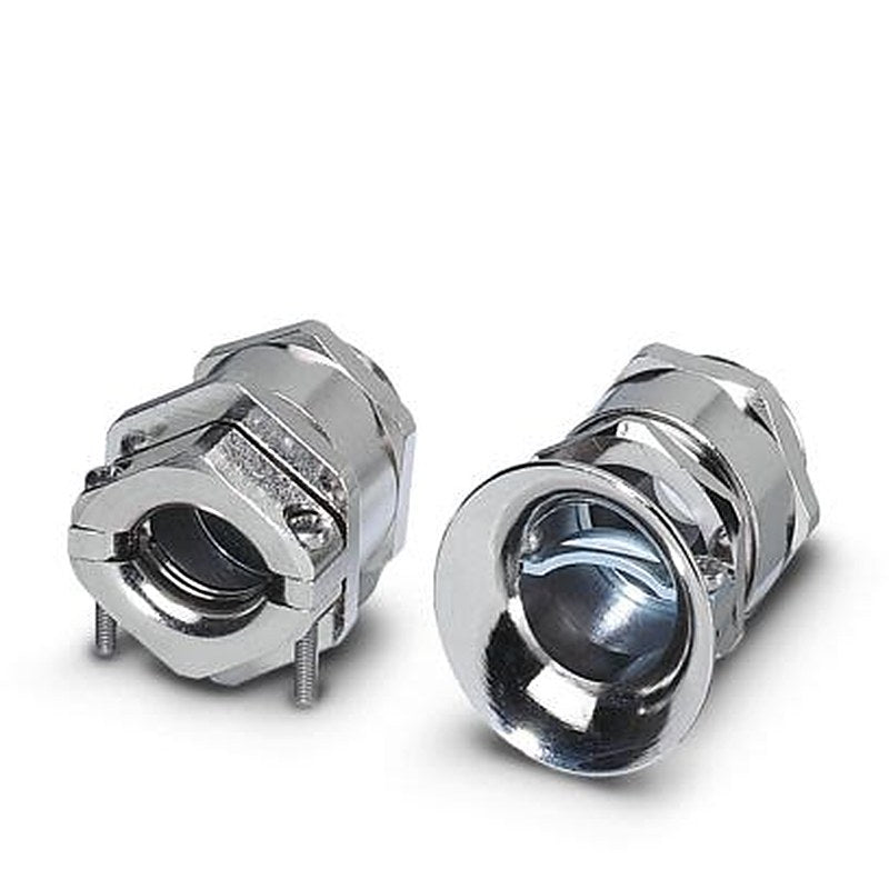 Phoenix Contact HC-M-KV Series Silver Nickel Plated Brass Cable Gland, M32 x 1.5 Thread, 18 mm min., 27 mm max., IP65