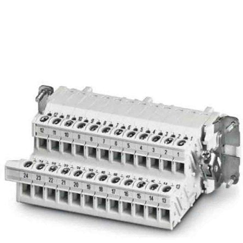 Phoenix Contact Heavy Duty Power Connector, DIN Rail, Push-in, 24 Way, 16A, HC Female, 500V