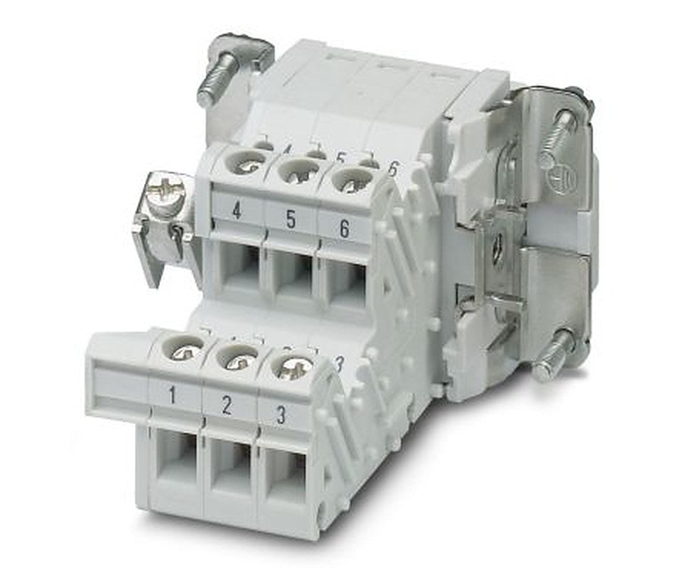 Phoenix Contact HC-B 6-A-UT-PER-F Series Heavy Duty Power Connector, 6-Contact, 2 Row, 1648066
