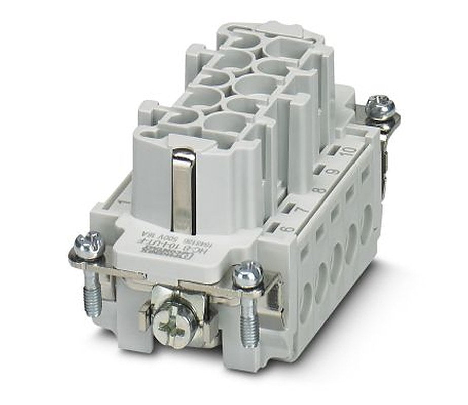 Phoenix Contact HEAVYCON B10 Series Heavy Duty Power Connector Insert, 10-Contact, 2 Row, 1648186