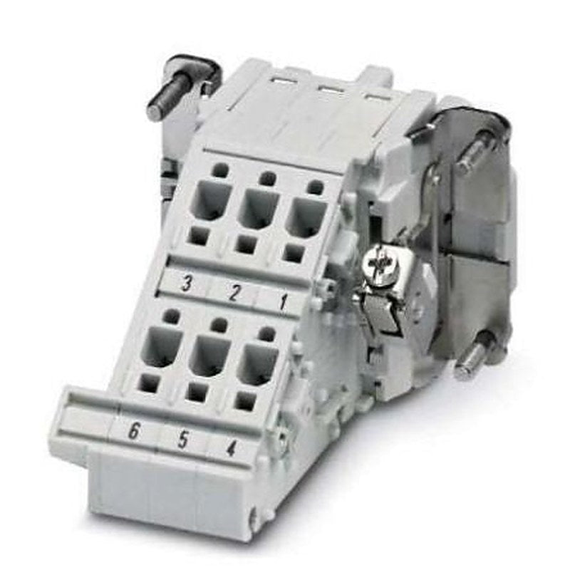 Phoenix Contact Heavy Duty Power Connector, DIN Rail, Push-in, 6 Way, 16A, Not Applicable Female, 500V