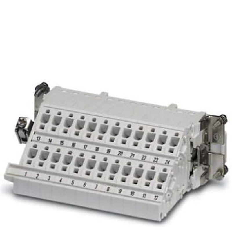 Phoenix Contact Heavy Duty Power Connector, DIN Rail, Push-in, 24 Way, 16A, Not Applicable Female, 500V