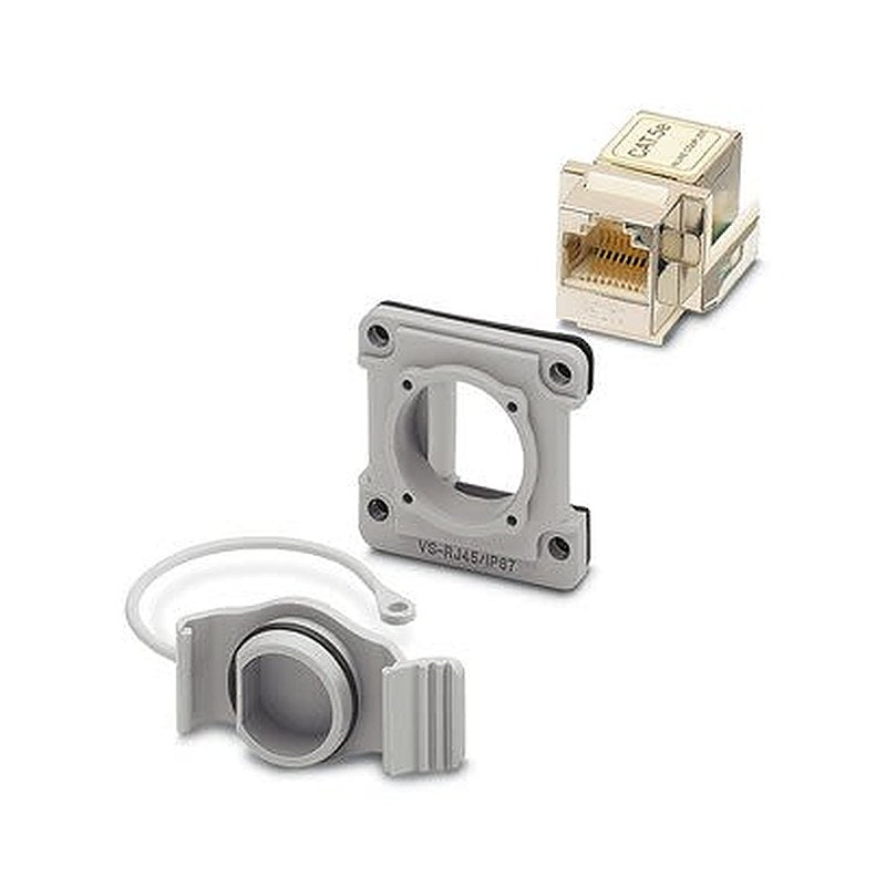 Phoenix Contact, 16526 Panel Mount Frame for use with RJ45 Socket Insert