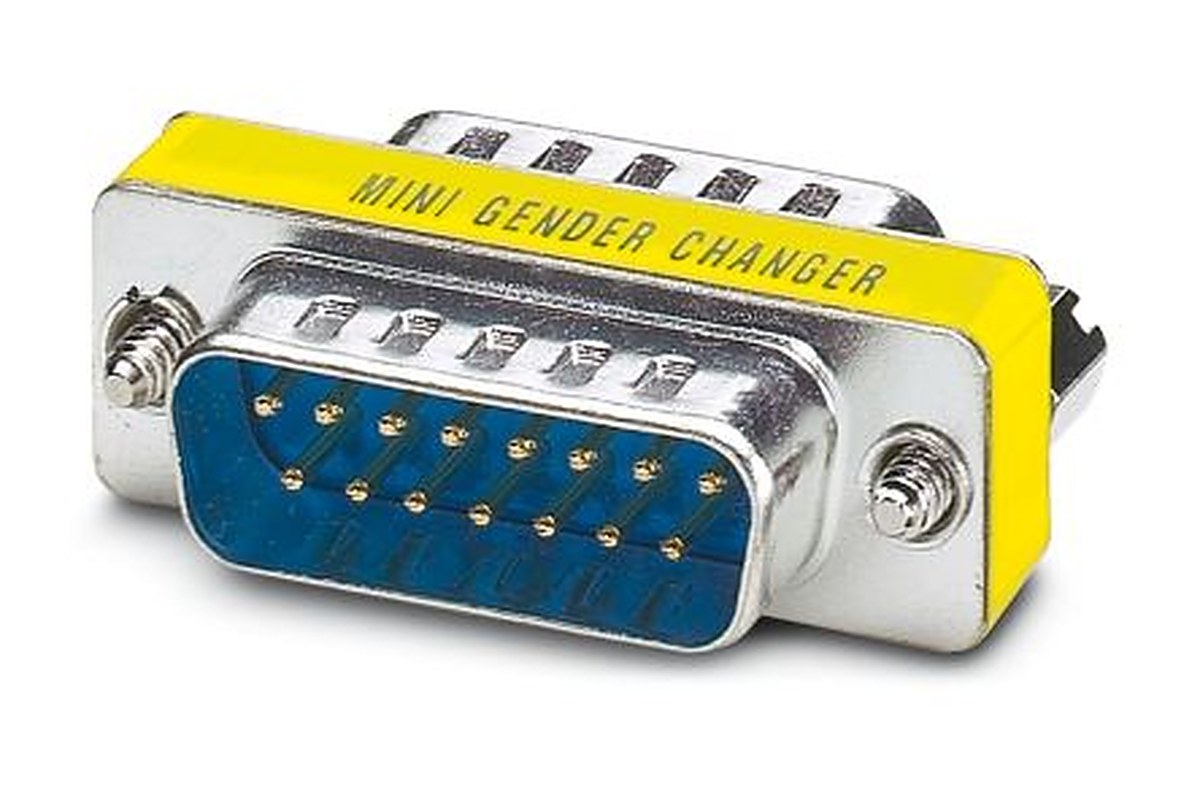 Phoenix Contact D-Sub Adapter 15-Way D-Sub to Male Male 15 Way D-Sub Male Male