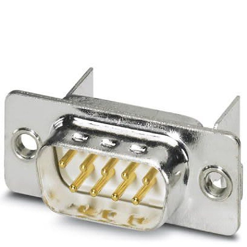 Phoenix Contact 9 Way Angled 2.74 mm Pitch Panel Mount D-Sub Connector Male