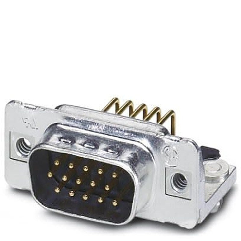 Phoenix Contact 15 Way Angled 2.29 mm Pitch Panel Mount D-Sub Connector Male