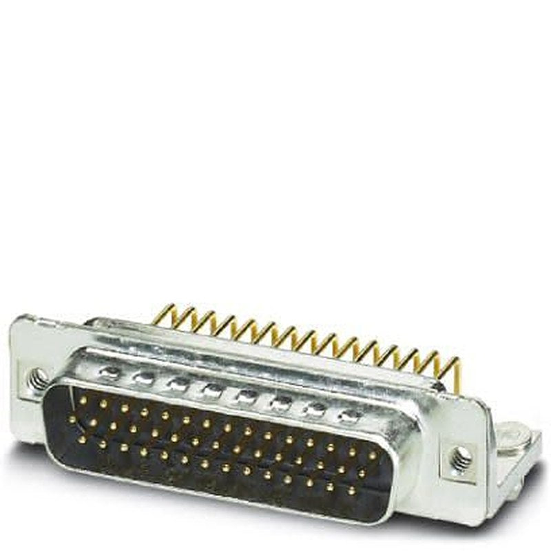 Phoenix Contact 44 Way Angled 2.29 mm Pitch Panel Mount D-Sub Connector, with 4 to 40 UNC Threaded Insert Male
