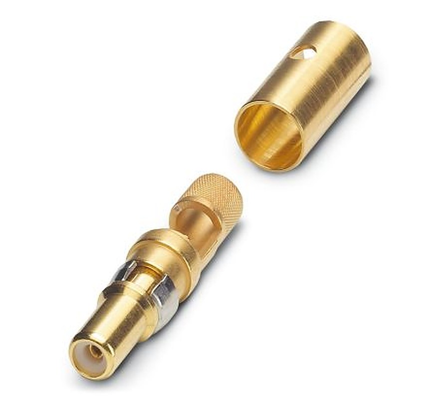 Phoenix Contact, VS-BU-KX-50-RG58 Series, Male Solder Cup D-Sub Connector Coaxial Contact, Gold Plated 18 AWG