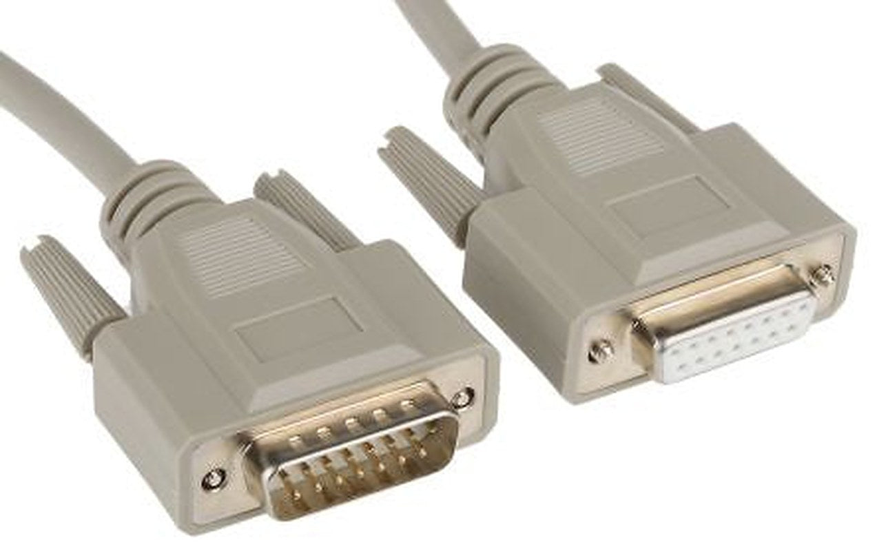 Phoenix Contact Male D-Sub 15-Pin to Female DB15 Serial Cable, 1 m Polyvinyl Chloride, VS-15-DSUB-20-LI-1.0 Series