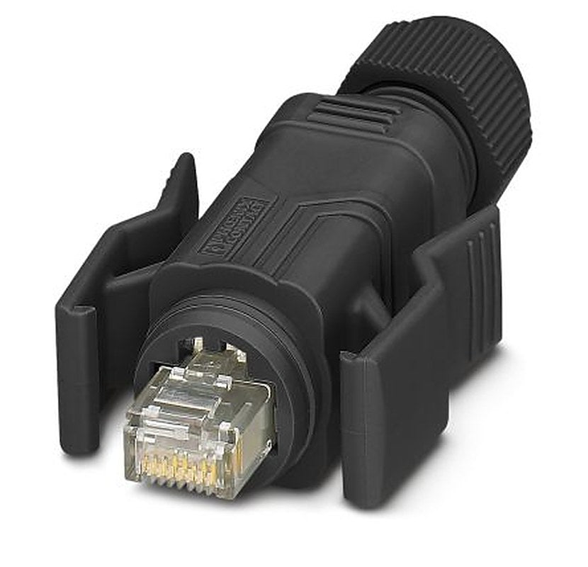 Phoenix Contact VS-08-RJ45-5-Q/IP67-BK Series RJ45 Connector Male, Cable, Cat5 Shielded Straight 1 Port 8 Way