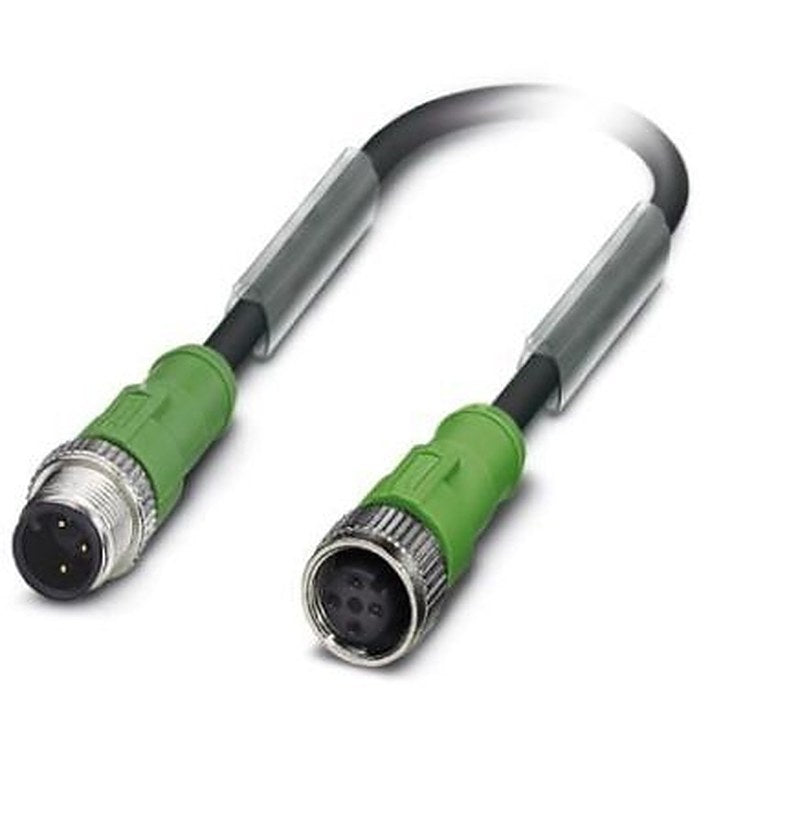 Phoenix Contact Male 3 way M12 to Female 3 way M12 Sensor Actuator Cable, 300 mm