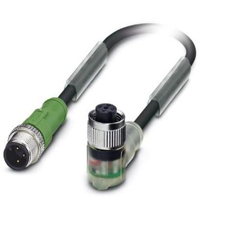 Phoenix Contact Male 3 way Straight M12 to Female 3 way M12 Sensor Actuator Cable, 300 mm