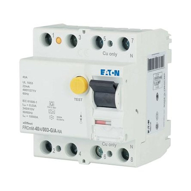Eaton xEffect - FRCmM-NA Series Residual Current Circuit Breaker, 40A, 4-Pole, 30 mA 305V ac