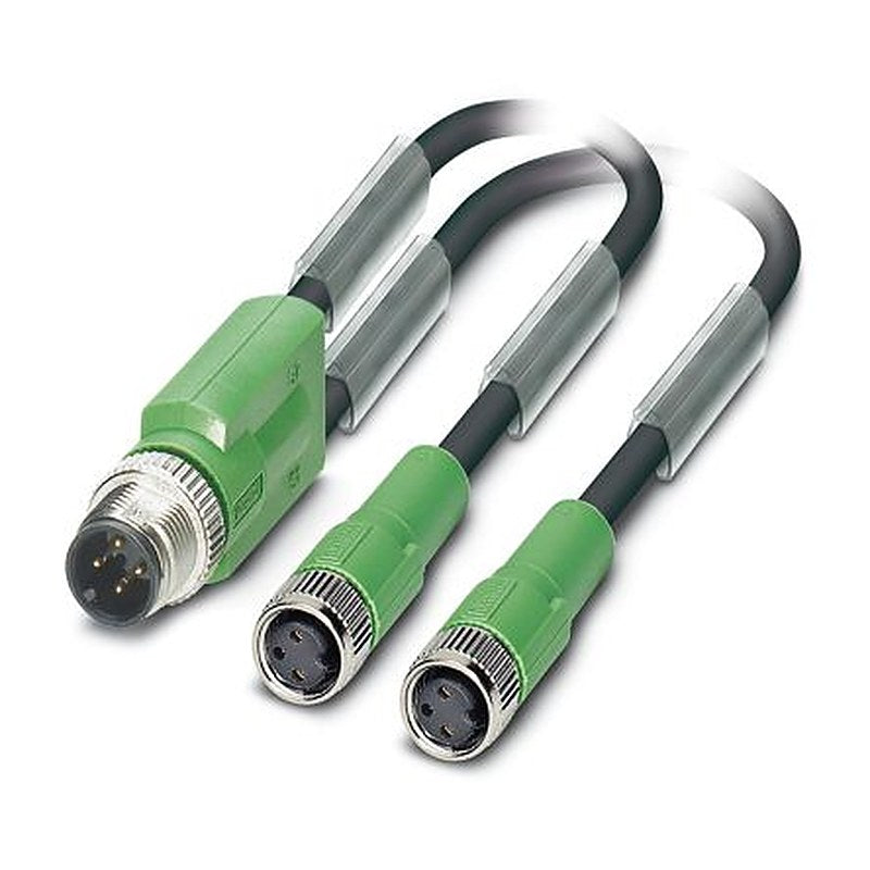 Phoenix Contact Male 3 way M12, Straight to Female 3 way M8, Straight Sensor Actuator Cable, 3 m