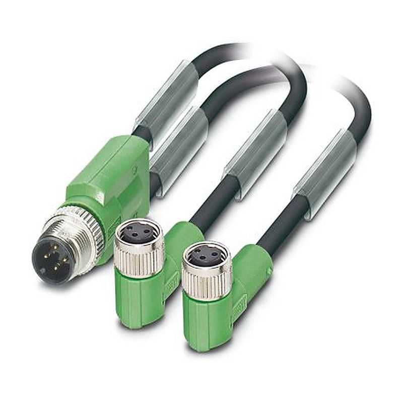 Phoenix Contact Male 3 way M12 to Female 3 way M8 Sensor Actuator Cable, 300 mm