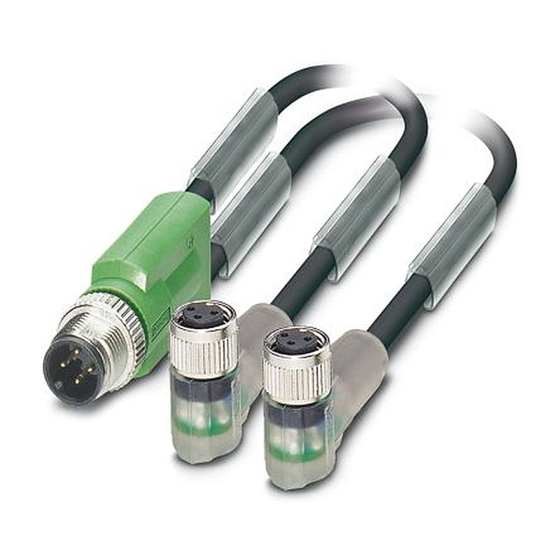 Phoenix Contact Male 3 way M12 to Female 3 way M8 Sensor Actuator Cable, 600 mm