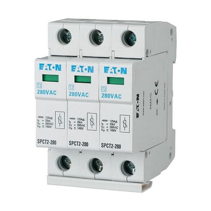 Eaton 3 Phase Surge Protector, 40 kA, 1.6 kV, DIN Rail