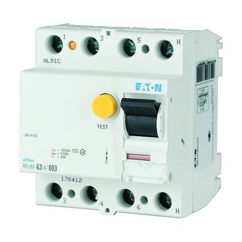 Eaton xEffect - FRCmM-NA Series Residual Current Circuit Breaker, 25A, 4-Pole, 300 mA, Type A 132V ac