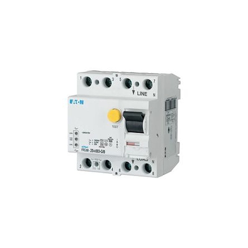 Eaton 167892 FRCDM Series Residual Current Circuit Breaker, 25A, 4-Pole, Short delay, 500 A 415V ac