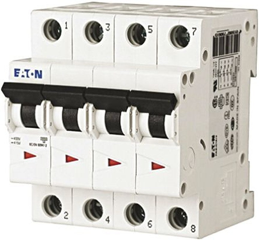 Eaton xEffect xEffect Miniature Circuit Breaker, 4-Pole, 40A, Type D, 400V ac AC, 6 kA Breaking Capacity