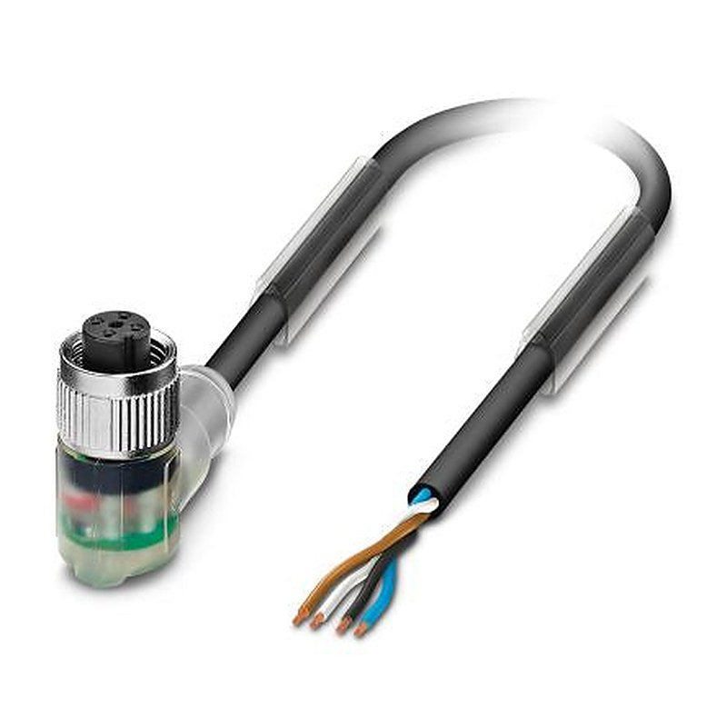 Phoenix Contact Female 4 way Right Angle to 4 way Unterminated Sensor Actuator Cable, 10 m