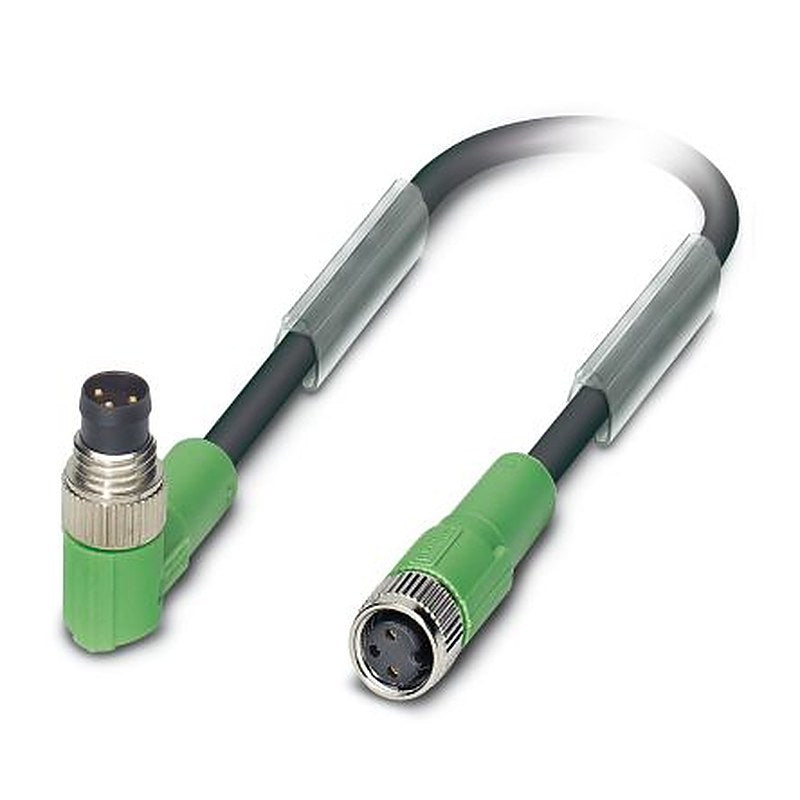 Phoenix Contact Male 3 way Straight to Female 3 way M8 Sensor Actuator Cable, 300 mm