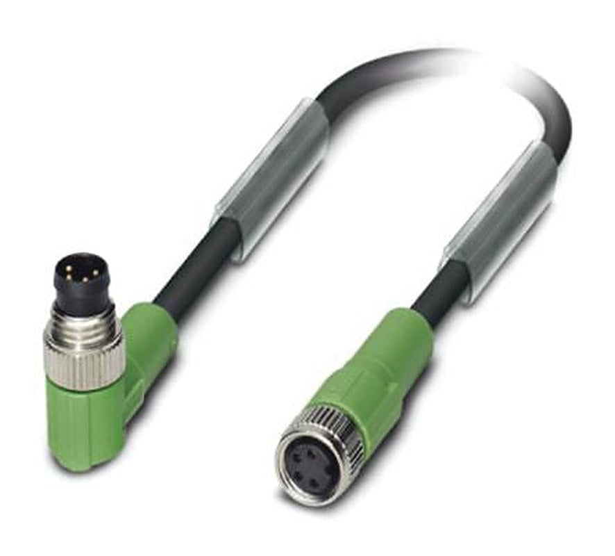 Phoenix Contact Male 4 way Plug to Female 4 way M8 Sensor Actuator Cable, 1.5 m