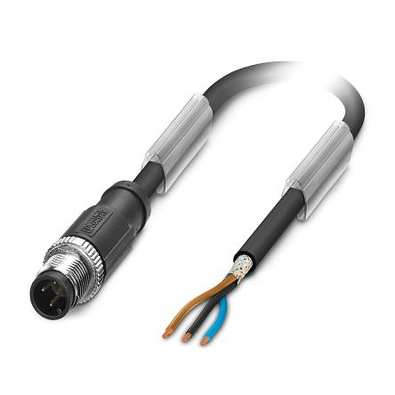 Phoenix Contact Male 3 way M12 to 3 way Unterminated Sensor Actuator Cable, 1.5 m