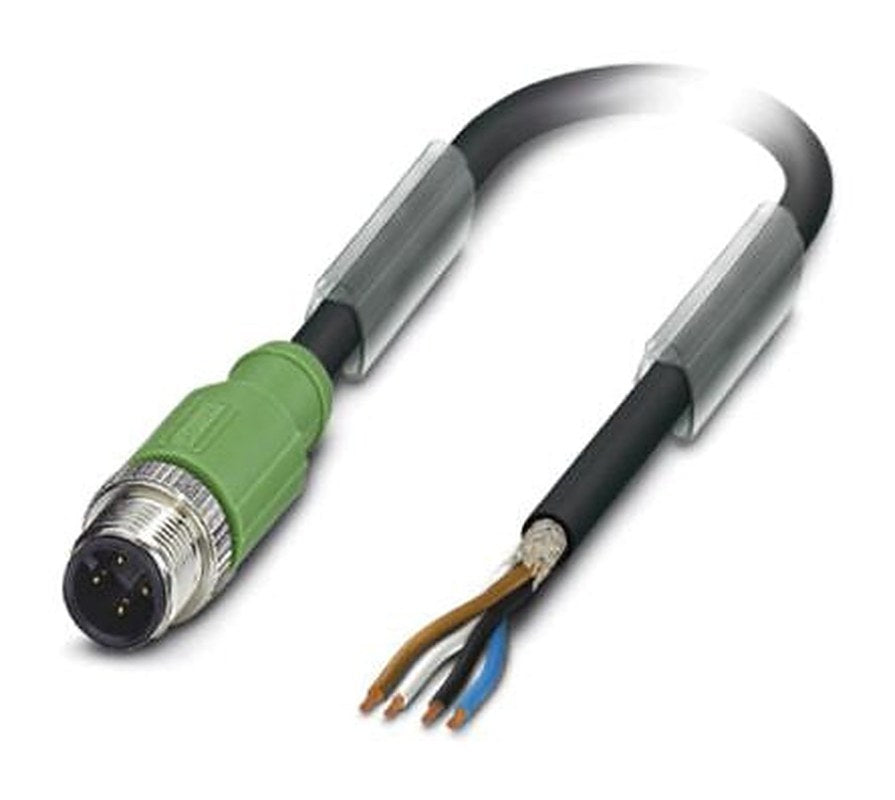 Phoenix Contact Male 4 way M12 to 4 way Unterminated Sensor Actuator Cable, 1.5 m