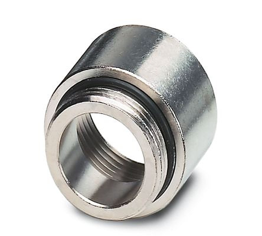 Phoenix Contact Cable Gland Adapter, M20 Exterior Thread, 1/2 in Interior Thread, Nickel Plated Brass, HC-NPT-1/2-M20