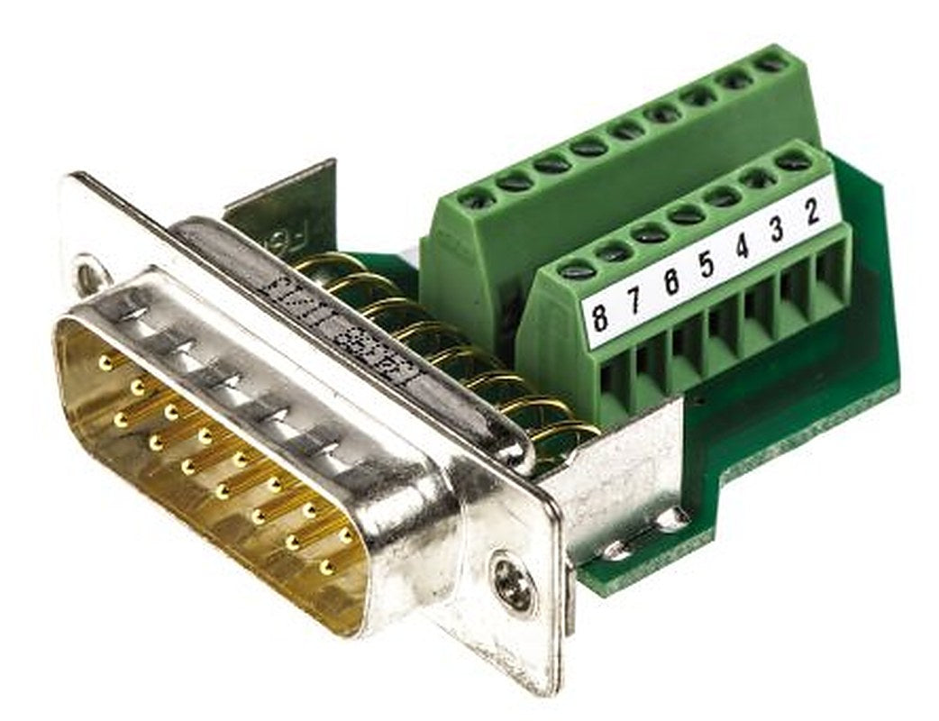 Phoenix Contact VS-15-ST-DSUB/16-MPT-0.5 15 Way Straight Panel Mount D-Sub Connector Male