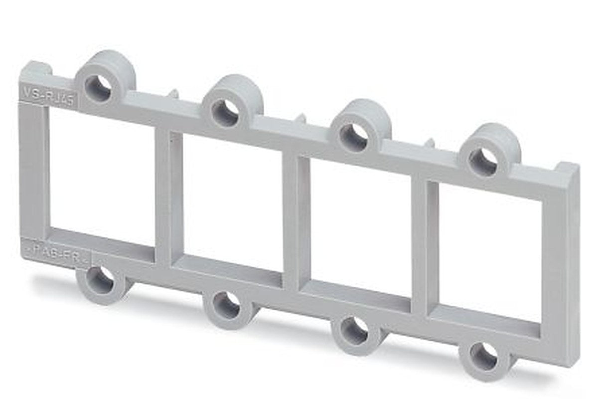 Phoenix Contact, VS-08-A-RJ45/LP-4-IP 20 Panel Mount Frame for use with RJ45 Socket Inserts for PCB Connection