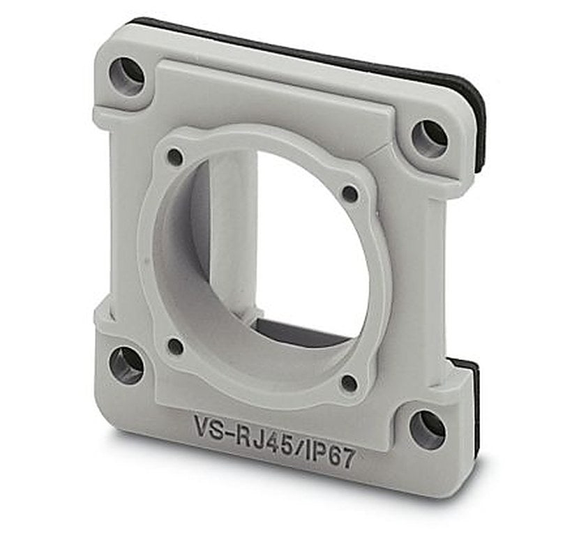 Phoenix Contact, VS-08-A-RJ45/MOD-1-IP 67 Panel Mount Frame for use with Keystone Modular Socket Inserts