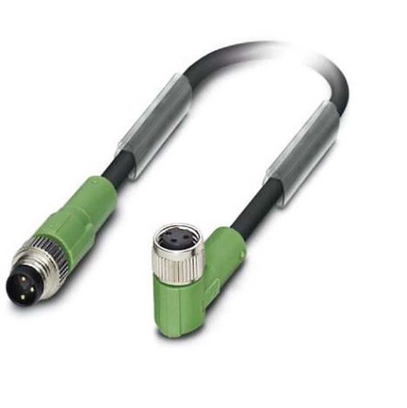 Phoenix Contact Male 3 way M8 to Female 3 way Angled M12 Sensor Actuator Cable, 5 m