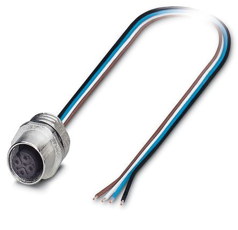 Phoenix Contact Industrial Circular Connector, 4 Contacts, Bulkhead Mount, M12 Connector, Plug, Female, IP67, SACC