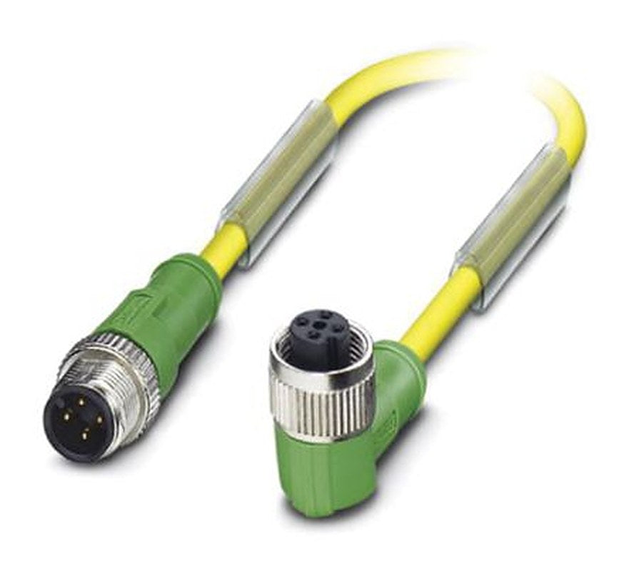 Phoenix Contact Female 4 way Plug to Male 4 way M12 Sensor Actuator Cable, 3 m